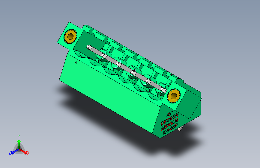 DEGSON 2EDG（M） 系列 5.0mm 螺丝锁紧可插拔接线端子组-2EDGLM-5.0-06P-14-00AH