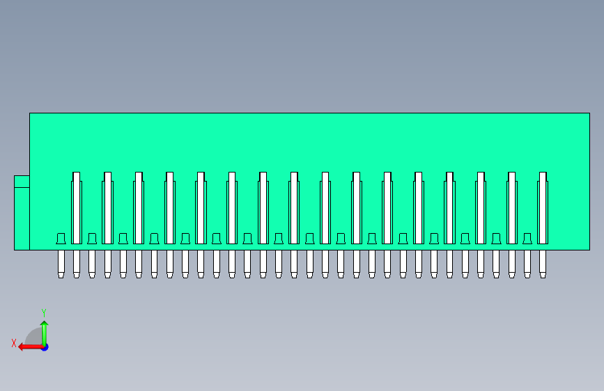 DEGSON 2EDG(M) 系列 5.0mm 螺丝锁紧可插拔接线端子组-2EDGVTM-5.0-32P-14-00AH 背面视图