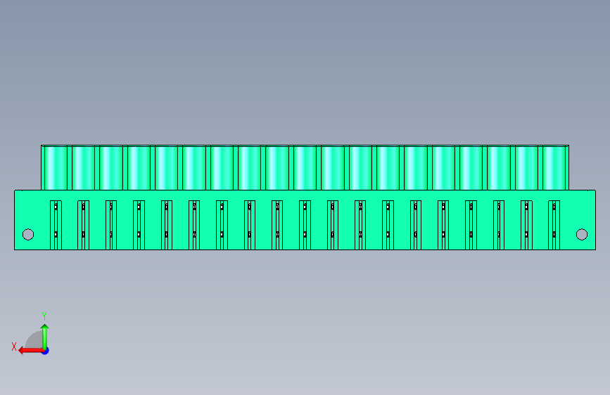 DEGSON 2EDG(M) 系列 5.08mm 螺钉锁紧插拔接线端子组-2EDGAM-5.08-19P-14-00AH 背面视图