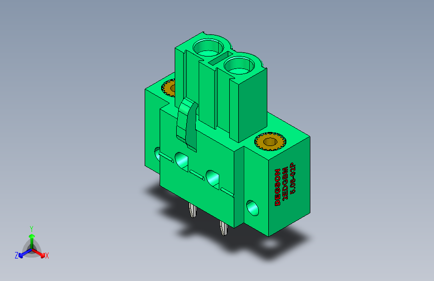 DEGSON 2EDG（M） 系列 5.08mm 螺钉锁紧插拔接线端子组-2EDGBM-5.08-02P-14-00AH