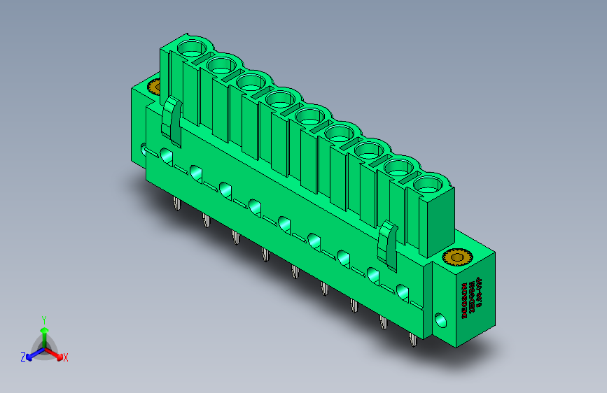 DEGSON 2EDG（M） 系列 5.08mm 螺钉锁紧插拔接线端子组-2EDGBM-5.08-09P-14-00AH