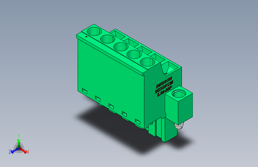 DEGSON 2EDG（M） 系列 5.08mm 螺钉锁紧插拔接线端子组-2EDGKCM-5.08-05P-14-00AH