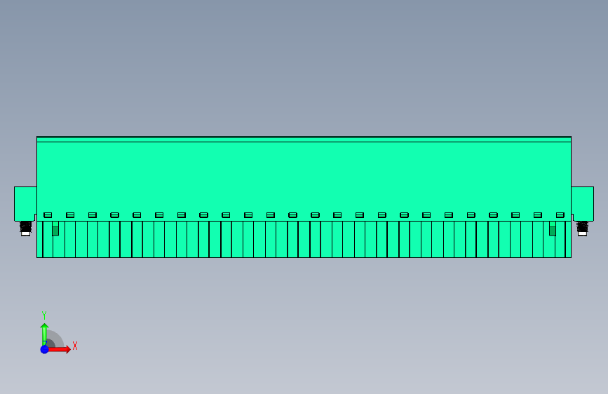 DEGSON 2EDG(M) 系列 5.08mm 螺钉锁紧插拔接线端子组-2EDGKCM-5.08-24P-14-00AH 正面视图
