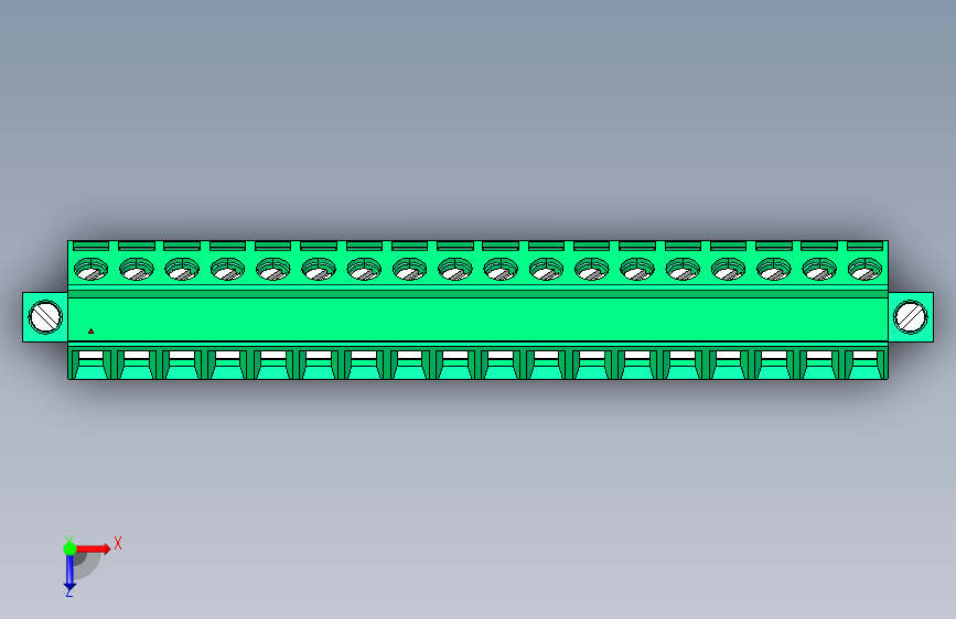 DEGSON 2EDG(M) 系列 5.08mm 螺钉锁紧插拔接线端子组-2EDGKLM-5.08-18P-14-00AH 俯视图