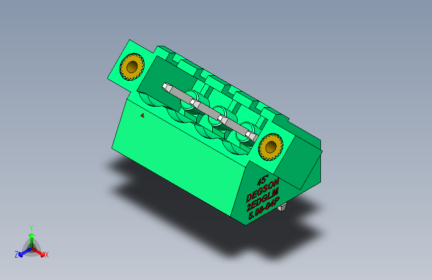 DEGSON 2EDG（M） 系列 5.08mm 螺钉锁紧插拔接线端子组-2EDGLM-5.08-04P-14-00AH