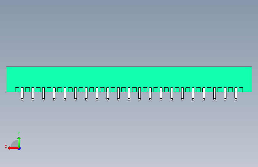 DEGSON 2EDG(M) 系列 5.08mm 螺钉锁紧插拔接线端子组-2EDGVM-5.08-21P-14-00AH 背面视图