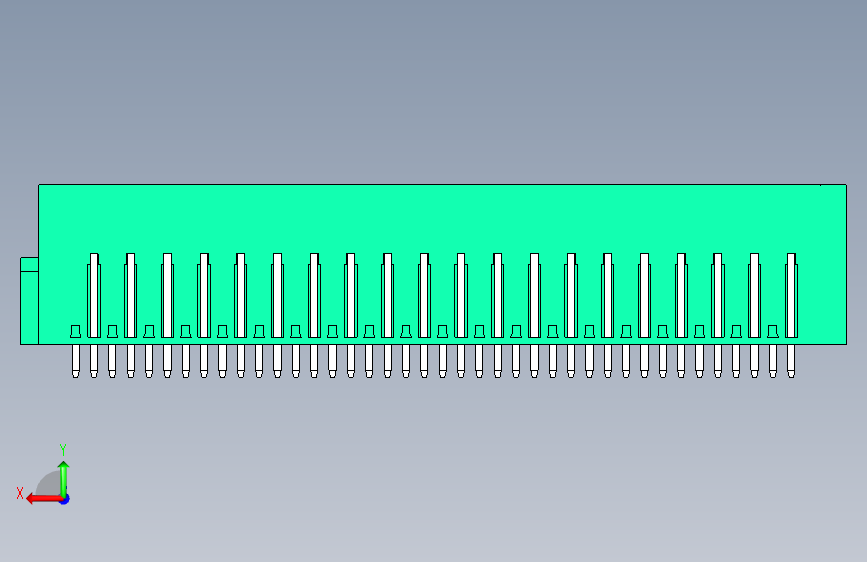 DEGSON 2EDG(M) 系列 5.08mm 螺钉锁紧插拔接线端子组-2EDGVTM-5.08-40P-14-00AH 背面视图
