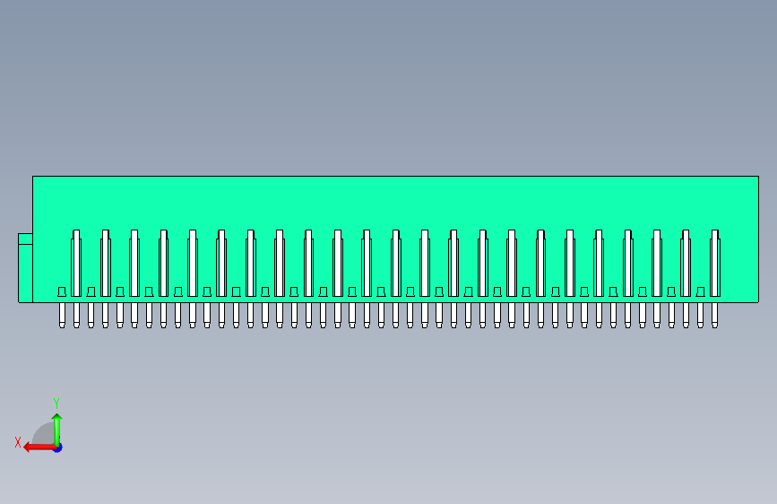 DEGSON 2EDG(M) 系列 5.08mm 螺钉锁紧插拔接线端子组-2EDGVTM-5.08-46P-14-00AH 背面视图