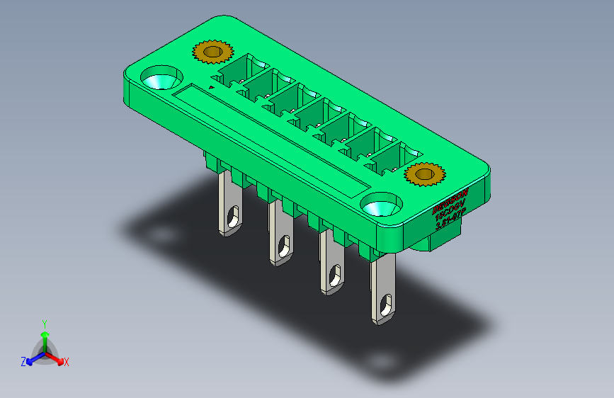 DEGSON 15CDG 3.81mm 面板安装， 螺钉锁紧， 插拔式接线端子-15CDGV-3.81-07P-14-00AH