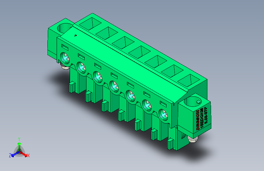 DEGSON 15EDG & 15EDG（公头） 5.08mm 螺钉锁紧，插拔式接线端子 FullPack-15EDGKM-5.08-07P-14-00AH