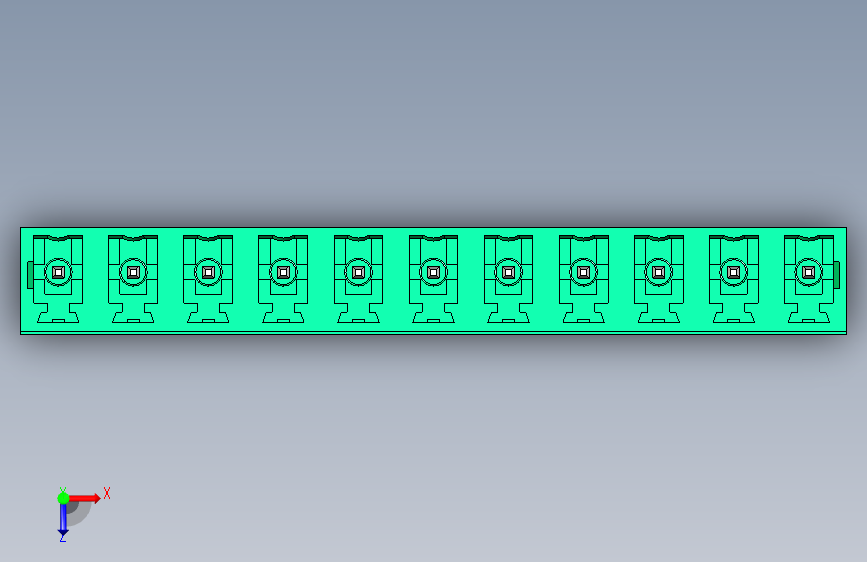 DEGSON 15EDG & 15EDG(公头) 5.08mm 螺钉锁紧,插拔式接线端子 FullPack-15EDGVC-5.08-11P-14-00AH 俯视图