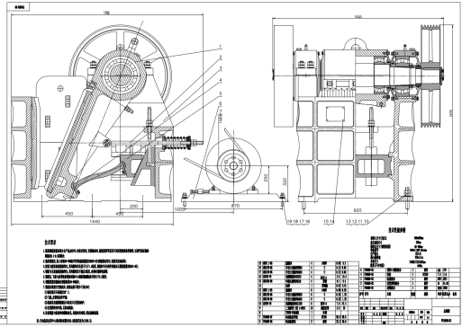 E0718-PE400×600复摆颚式破碎机CAD+说明书