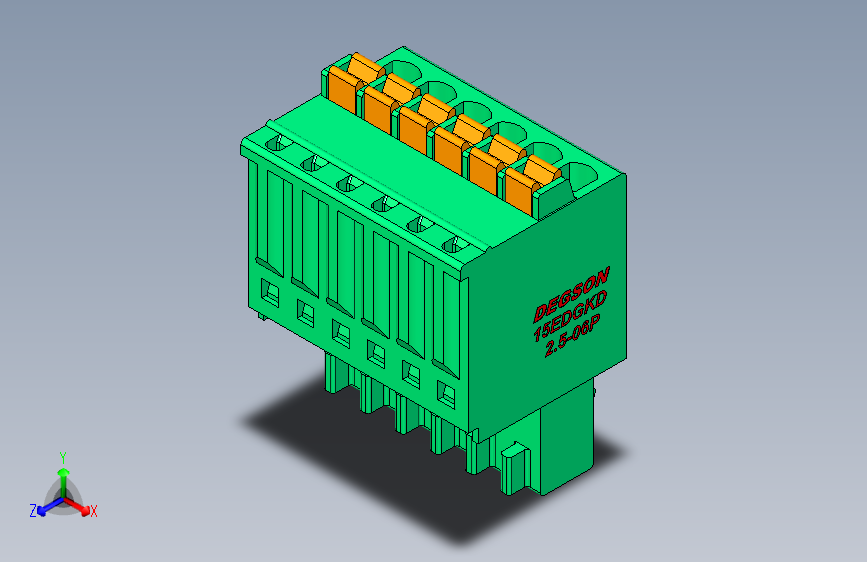 DEGSON 15EDG 系列 2.5mm 接线端子包-15EDGKD-2.5-06P-14-00AH