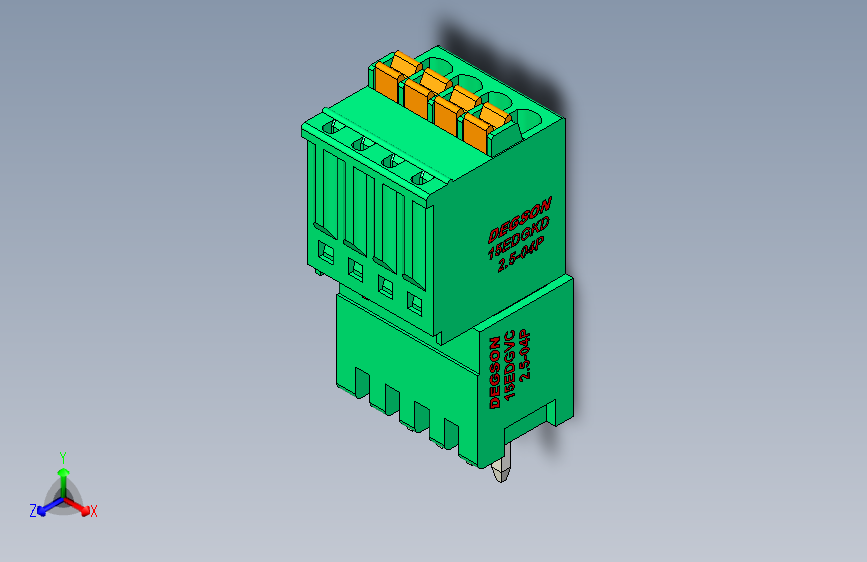 DEGSON 15EDG 系列 2.5mm 接线端子包-15EDGVC+KD-2.5-04P-14-00AH