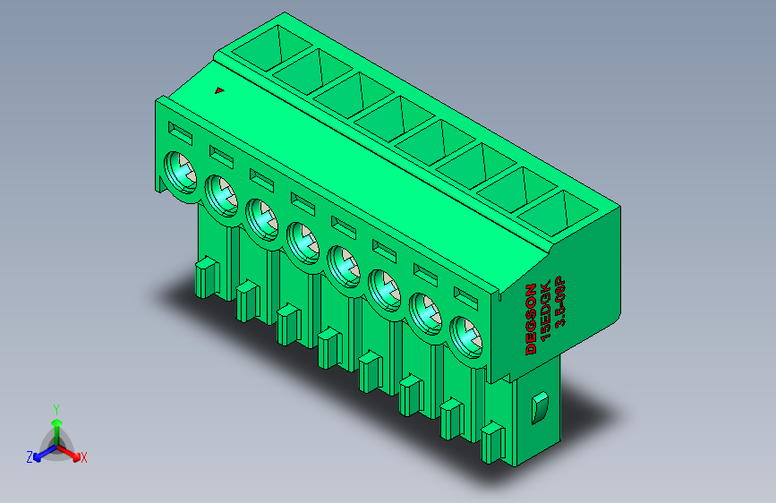 DEGSON 15EDG 系列 3.5mm 插拔式接线端子 FullPack-15EDGK-3.5-08P-14-00AH