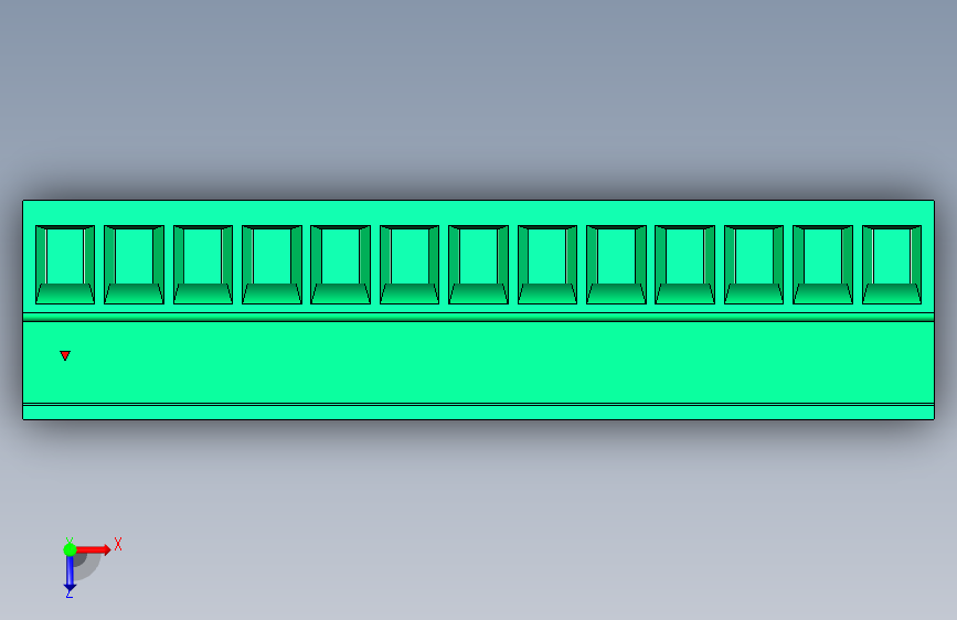 DEGSON 15EDG 系列 3.5mm 插拔式接线端子 FullPack-15EDGK-3.5-13P-14-00AH 俯视图