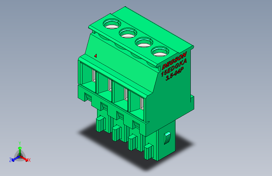 DEGSON 15EDG 系列 3.5mm 插拔式接线端子 FullPack-15EDGKA-3.5-04P-14-00AH