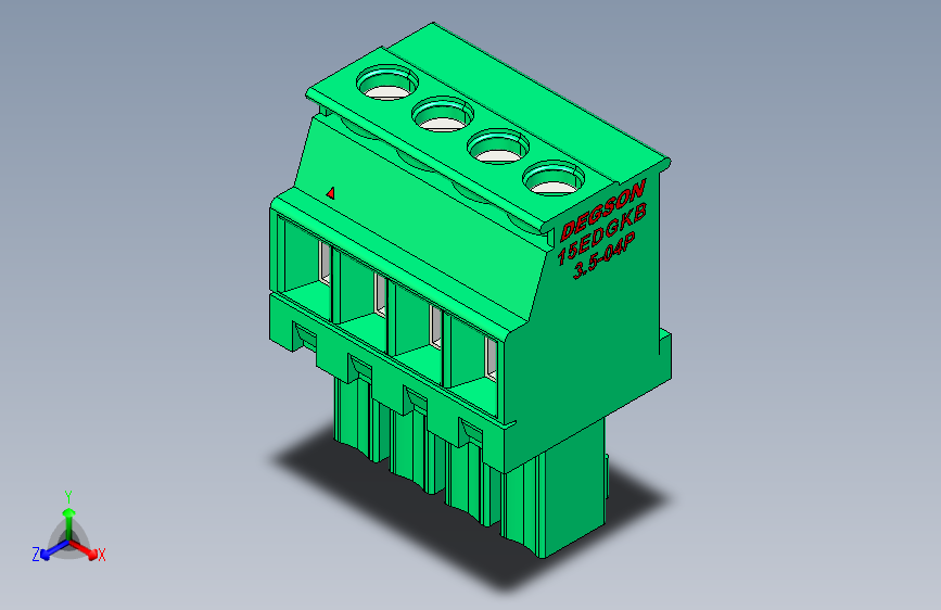 DEGSON 15EDG 系列 3.5mm 插拔式接线端子 FullPack-15EDGKB-3.5-04P-14-00AH