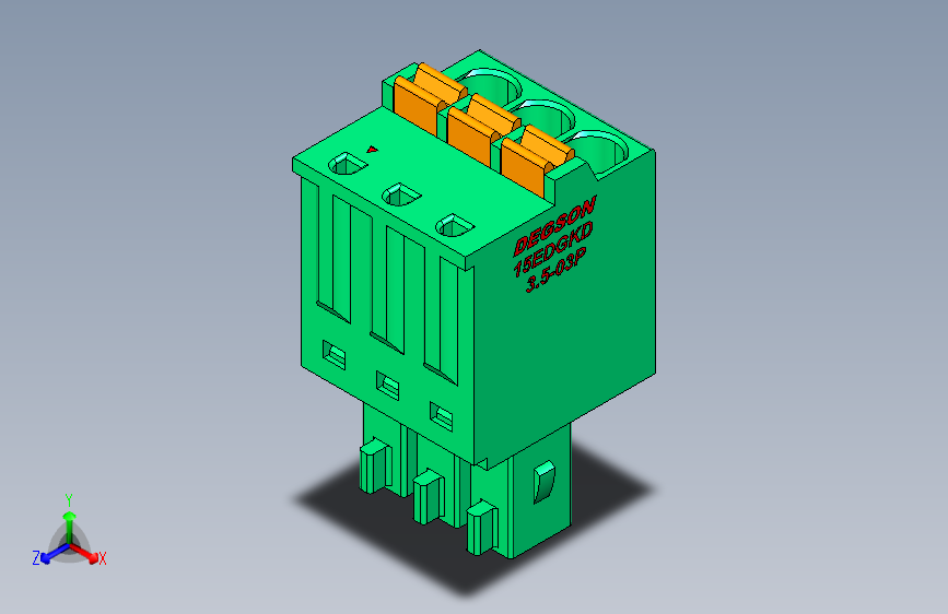 DEGSON 15EDG 系列 3.5mm 插拔式接线端子 FullPack-15EDGKD-3.5-03P-14-00AH