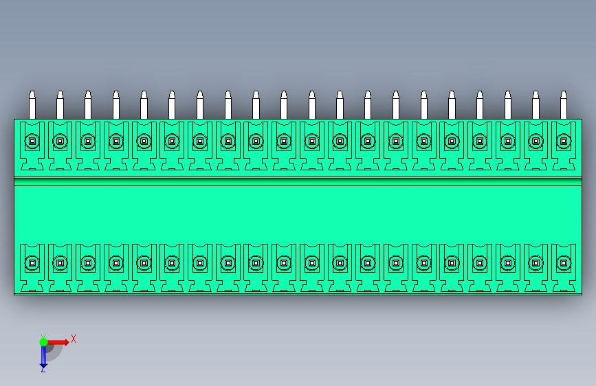 DEGSON 15EDG 系列 3.5mm 插拔式接线端子 FullPack-15EDGRT-3.5-40P-14-00AH 俯视图