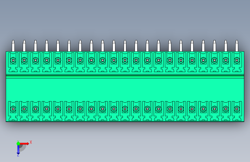 DEGSON 15EDG 系列 3.5mm 插拔式接线端子 FullPack-15EDGRT-3.5-42P-14-00AH 俯视图