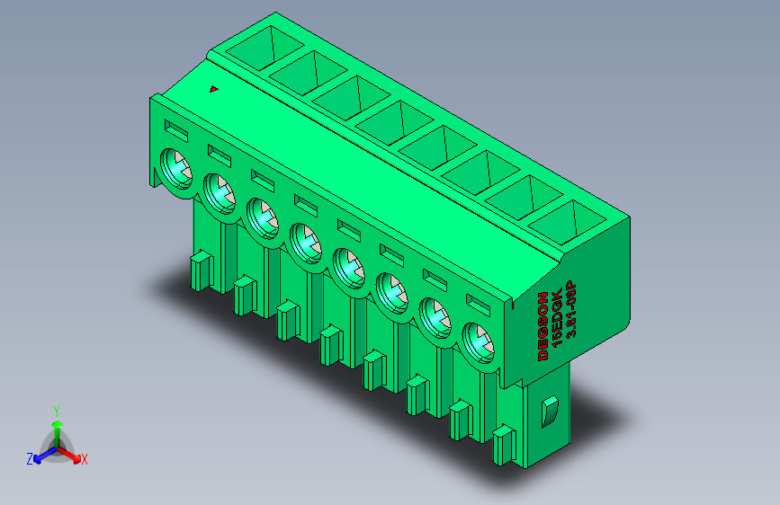 DEGSON 15EDG 系列 3.81mm 插拔式接线端子-15EDGK-3.81-08P-14-00AH