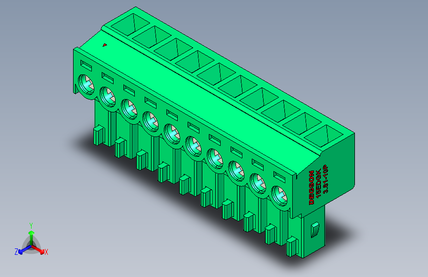 DEGSON 15EDG 系列 3.81mm 插拔式接线端子-15EDGK-3.81-10P-14-00AH