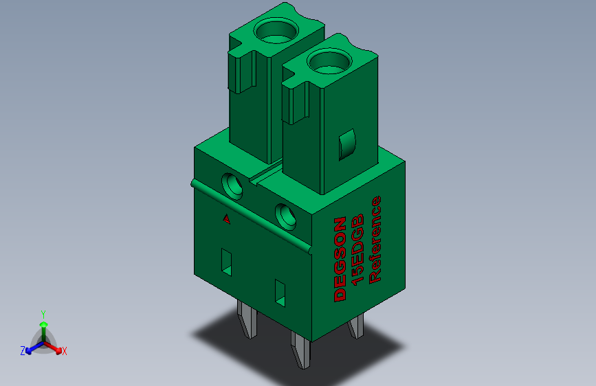 DEGSON 15EDG 系列 3.81mm 插拔式接线端子-15EDGB-3.81-xxP-14-00AH