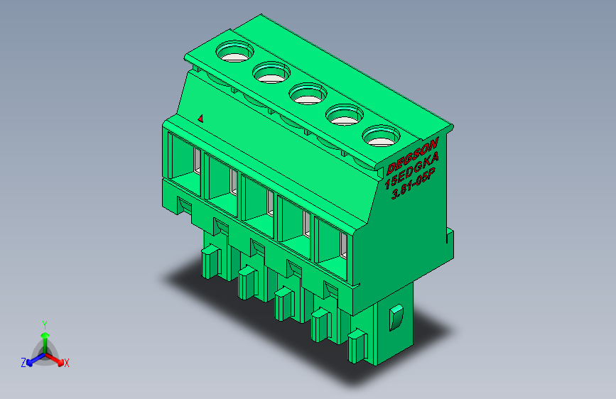 DEGSON 15EDG 系列 3.81mm 插拔式接线端子-15EDGKA-3.81-05P-14-00AH