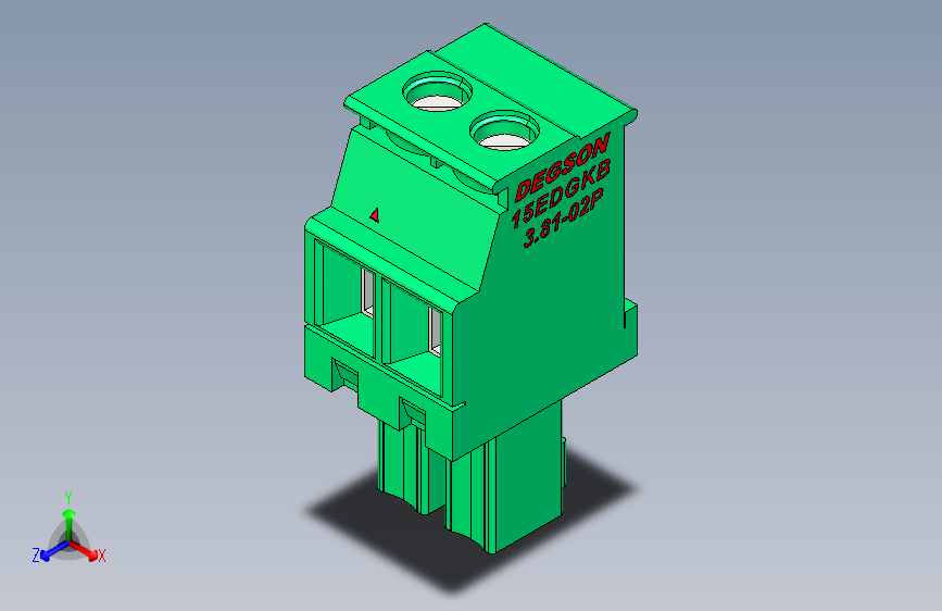 DEGSON 15EDG 系列 3.81mm 插拔式接线端子-15EDGKB-3.81-02P-14-00AH