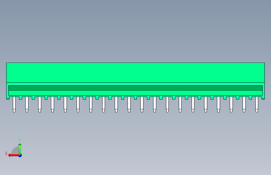 DEGSON 15EDG 系列 3.81mm 插拔式接线端子-15EDGLC-3.81-20P-14-00AH 背面视图