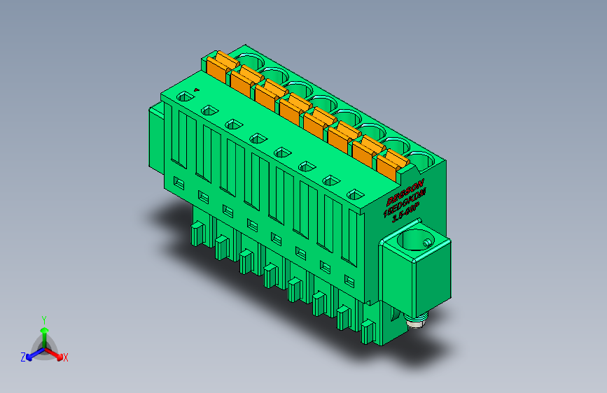 DEGSON 15EDG（公头） 3.5mm 螺钉锁紧，插拔式接线端子 FullPack-15EDGKDM-3.5-08P-14-00AH