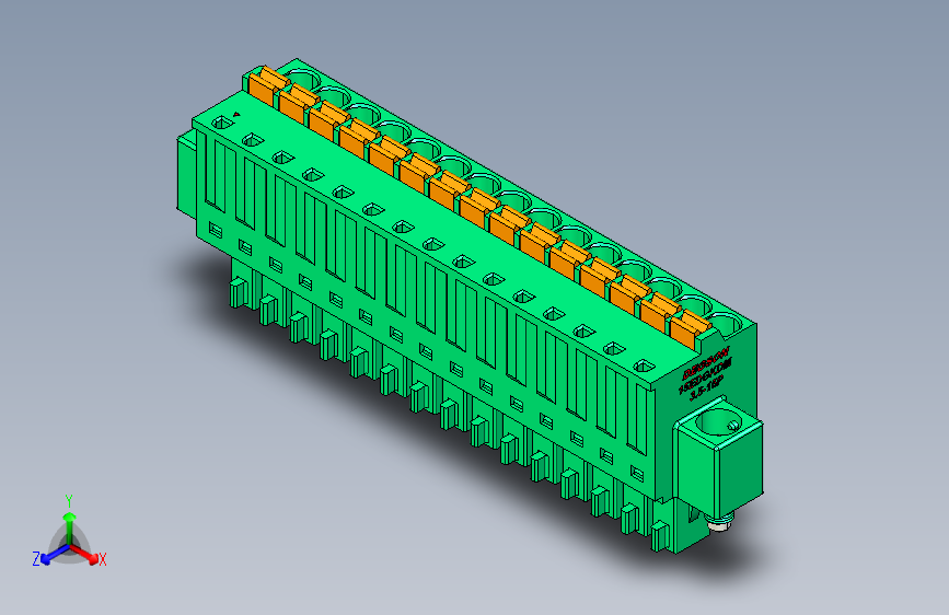 DEGSON 15EDG（公头） 3.5mm 螺钉锁紧，插拔式接线端子 FullPack-15EDGKDM-3.5-15P-14-00AH