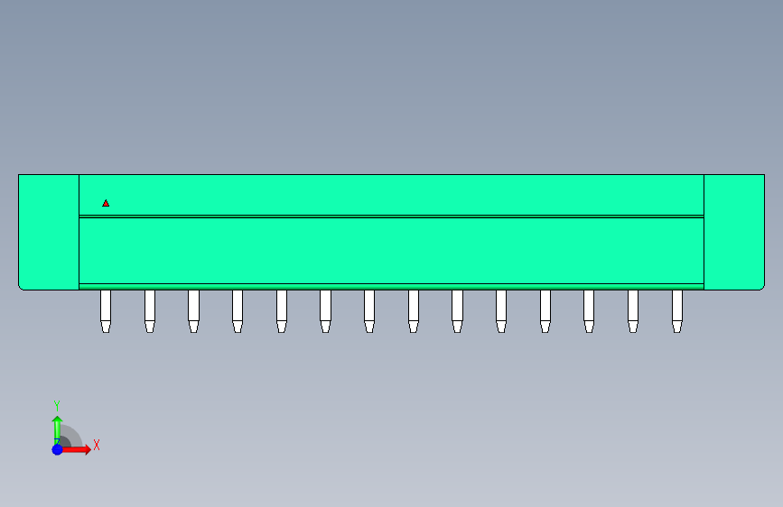 DEGSON 15EDG(公头) 3.5mm 螺钉锁紧,插拔式接线端子 FullPack-15EDGVM-3.5-14P-14-00AH 正面视图