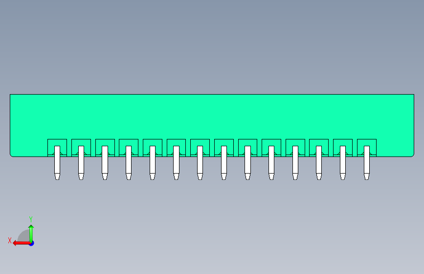 DEGSON 15EDG(公头) 3.5mm 螺钉锁紧,插拔式接线端子 FullPack-15EDGVM-3.5-14P-14-00AH 背面视图