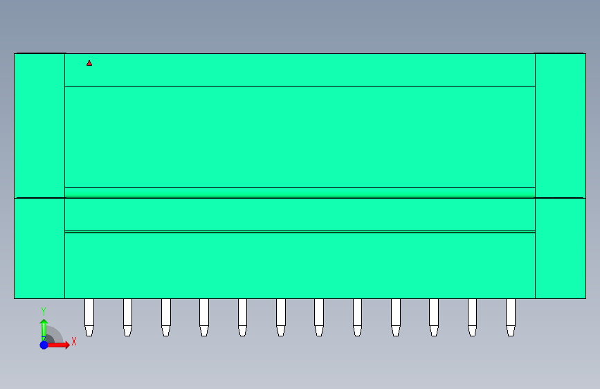 DEGSON 15EDG(公头) 3.5mm 螺钉锁紧,插拔式接线端子 FullPack-15EDGVTM-3.5-24P-14-00AH 正面视图