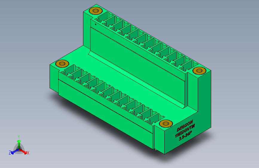 DEGSON 15EDG（公头） 3.5mm 螺钉锁紧，插拔式接线端子 FullPack-15EDGVTM-3.5-24P-14-00AH