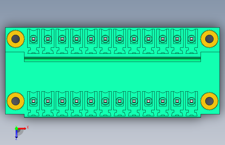 DEGSON 15EDG(公头) 3.5mm 螺钉锁紧,插拔式接线端子 FullPack-15EDGVTM-3.5-24P-14-00AH 俯视图