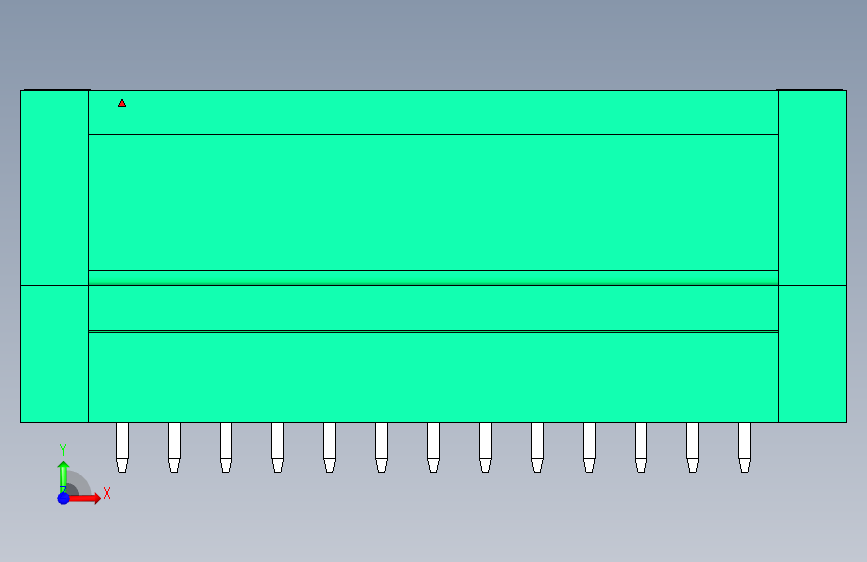 DEGSON 15EDG(公头) 3.5mm 螺钉锁紧,插拔式接线端子 FullPack-15EDGVTM-3.5-26P-14-00AH 正面视图