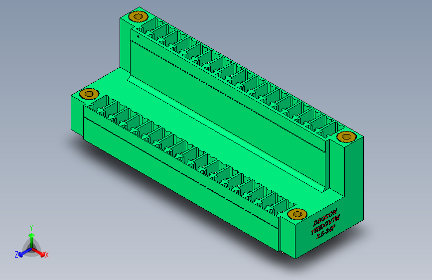 DEGSON 15EDG（公头） 3.5mm 螺钉锁紧，插拔式接线端子 FullPack-15EDGVTM-3.5-34P-14-00AH