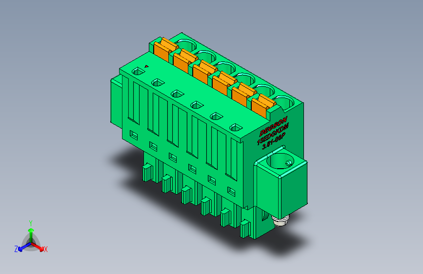 DEGSON 15EDG（公头） 3.81mm 螺钉锁紧，插拔式接线端子 FullPack-15EDGKDM-3.81-06P-14-00AH