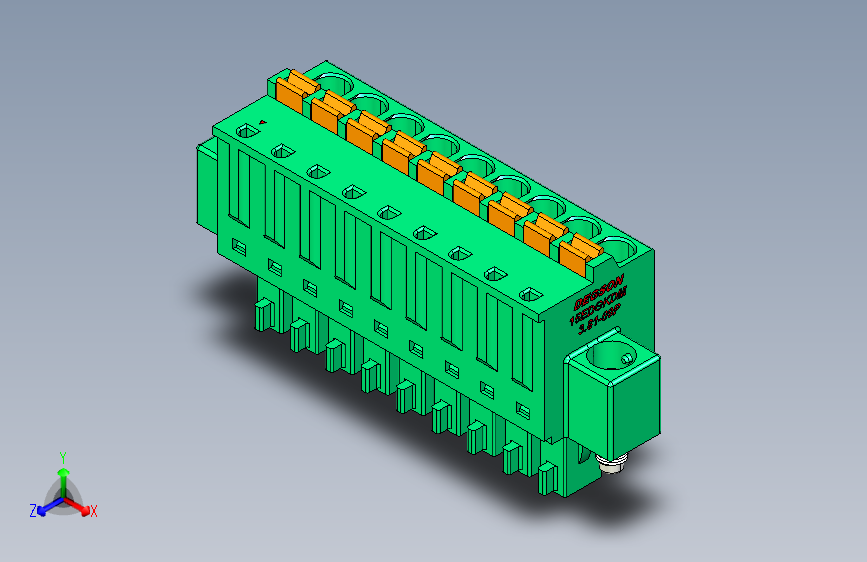 DEGSON 15EDG（公头） 3.81mm 螺钉锁紧，插拔式接线端子 FullPack-15EDGKDM-3.81-09P-14-00AH
