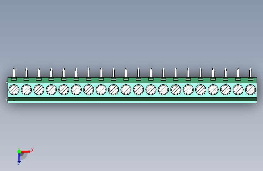 DEGSON DG128 系列 5.07.5mm 接线端子-DG128R-5.0-20P-14-00AH 俯视图