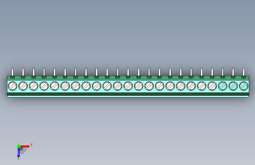 DEGSON DG128 系列 5.07.5mm 接线端子-DG128R-5.0-23P-14-00AH 俯视图