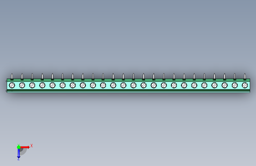 DEGSON DG128 系列 5.07.5mm 接线端子-DG128R-7.5-24P-14-00AH 俯视图