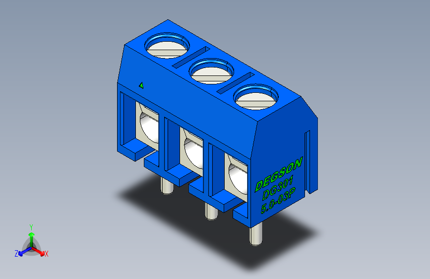 DEGSON DG301 系列 5.0mm 接线端子-DG301-5.0-03P-12-00AH