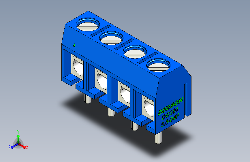 DEGSON DG301 系列 5.0mm 接线端子-DG301-5.0-04P-12-00AH