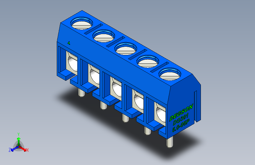 DEGSON DG301 系列 5.0mm 接线端子-DG301-5.0-05P-12-00AH