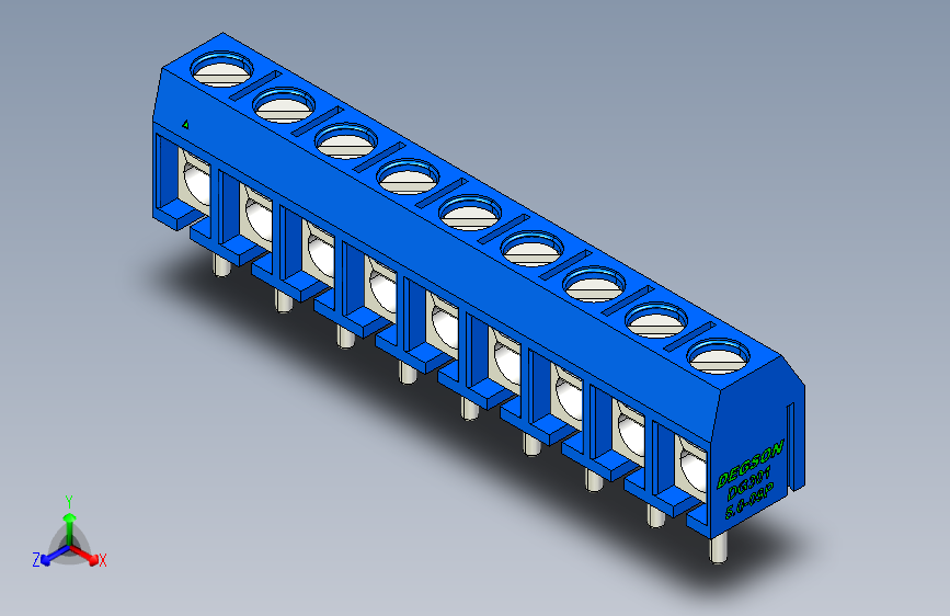 DEGSON DG301 系列 5.0mm 接线端子-DG301-5.0-09P-12-00AH