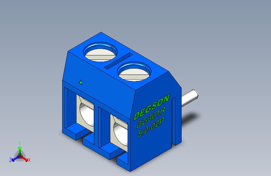 DEGSON DG301 系列 5.0mm 接线端子-DG301R-5.0-02P-12-00AH